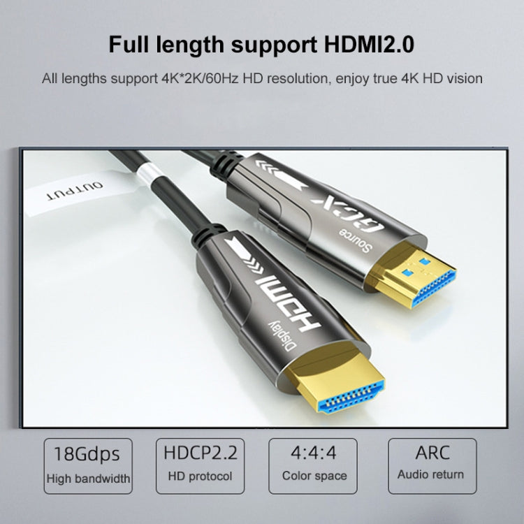 HDMI 2.0 Male To HDMI 2.0 Male 4K HD Active Optical Cable, Cable Length: 5m - Audio Optical Cables by PMC Jewellery | Online Shopping South Africa | PMC Jewellery | Buy Now Pay Later Mobicred