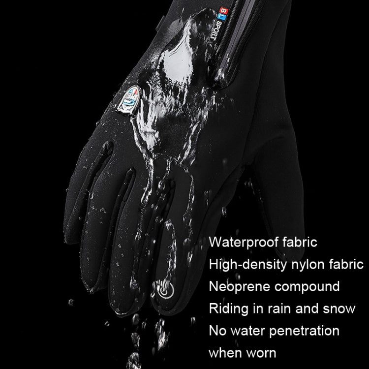 A045 Cycling Gloves Touch Screen Windproof Waterproof Sport Keep Warm Gloves, Size: L(Black) - Cycling Gloves by PMC Jewellery | Online Shopping South Africa | PMC Jewellery