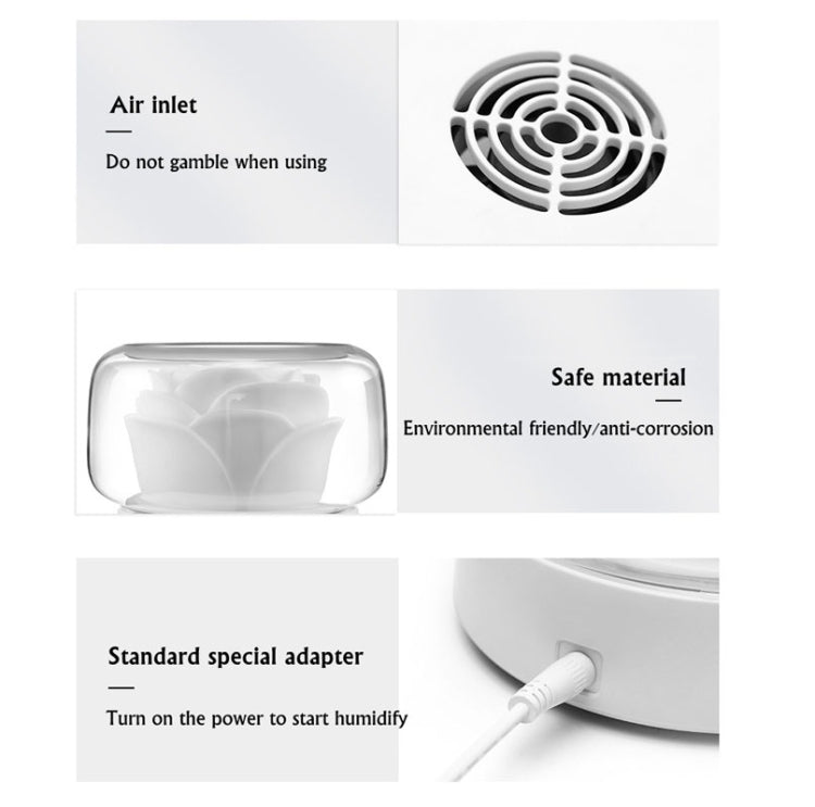 400ml Rose Aromatherapy Diffuser Timing Humidifier with Seven-color Light,CN Plug(Gray) - free shipping - PMC TechLife - Order now!