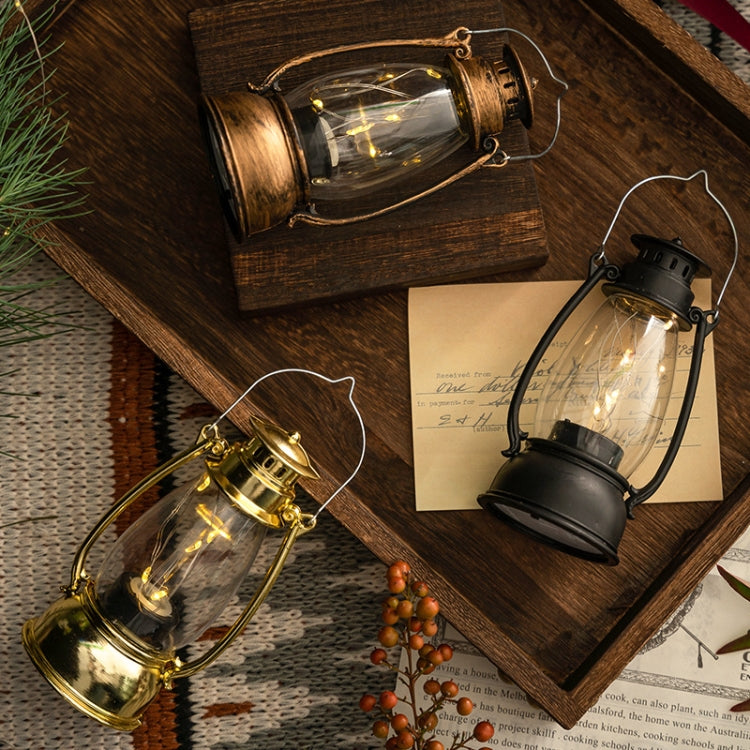 Retro Lantern Table Decoration Christmas Scene Decoration Simulation Oil Lamp(Bronze) - Decoration Lamps by PMC TechLife | Online Shopping South Africa | PMC TechLife