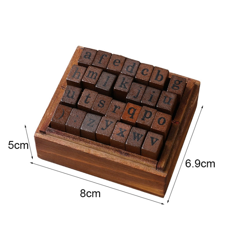 E13 28PCS/Set Vintage Wooden Alphabet and Number Diary Handbook DIY Stamps(Regular Capital) - Handbook Decorative Stickers by PMC Jewellery | Online Shopping South Africa | PMC Jewellery