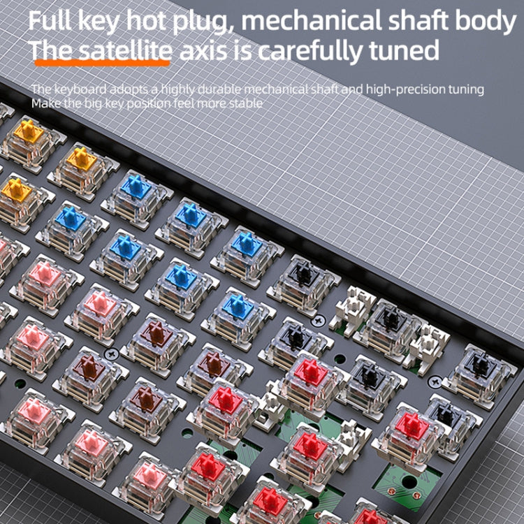 ZIYOU LANG K68 68 Keys Bluetooth Wireless Dual Model Mechanical Keyboard, Style: Red Shaft Version (Shimmering) - free shipping - PMC Jewellery - Order now!