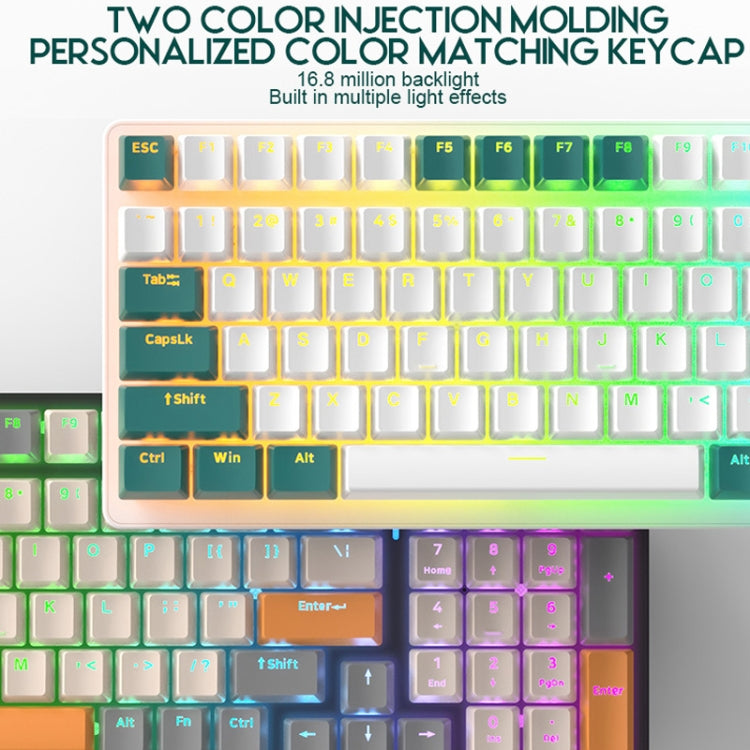 ZIYOU LANG  K3 100 Keys Game Glowing Wired Mechanical Keyboard, Cable Length: 1.5m, Style: Water Green Version Green Axis - free shipping - PMC Jewellery - Order now!
