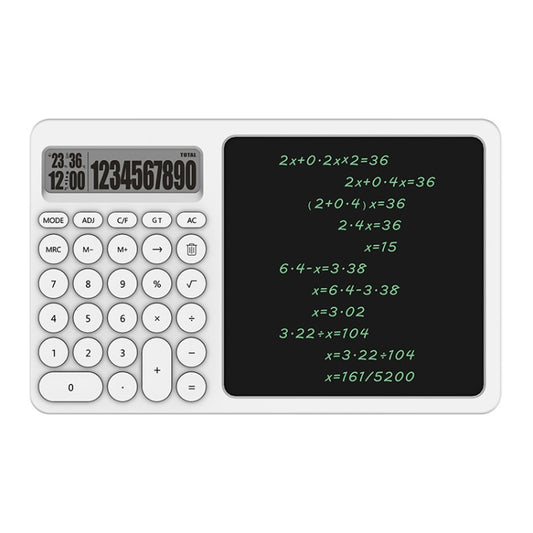 Office Calculator LCD Handwriting Board With Stand(White) -  by PMC Jewellery | Online Shopping South Africa | PMC Jewellery | Buy Now Pay Later Mobicred