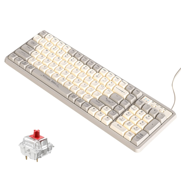 LANGTU GK102 102 Keys Hot Plugs Mechanical Wired Keyboard. Cable Length: 1.63m, Style: Red Shaft (Beige Knight) - Wired Keyboard by LANGTU | Online Shopping South Africa | PMC Jewellery | Buy Now Pay Later Mobicred