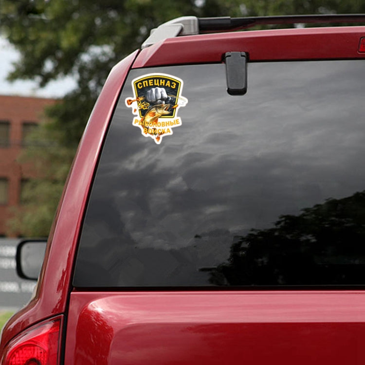 5pcs P200 Fishing Force Car Sticker(Black Background) - Decorative Sticker by PMC TechLife | Online Shopping South Africa | PMC TechLife | Buy Now Pay Later Mobicred