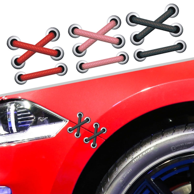 10pcs Shoelace Car Sticker Body Cover Up Scratch Patch Sticker(Red Cross) - Decorative Sticker by PMC TechLife | Online Shopping South Africa | PMC TechLife | Buy Now Pay Later Mobicred