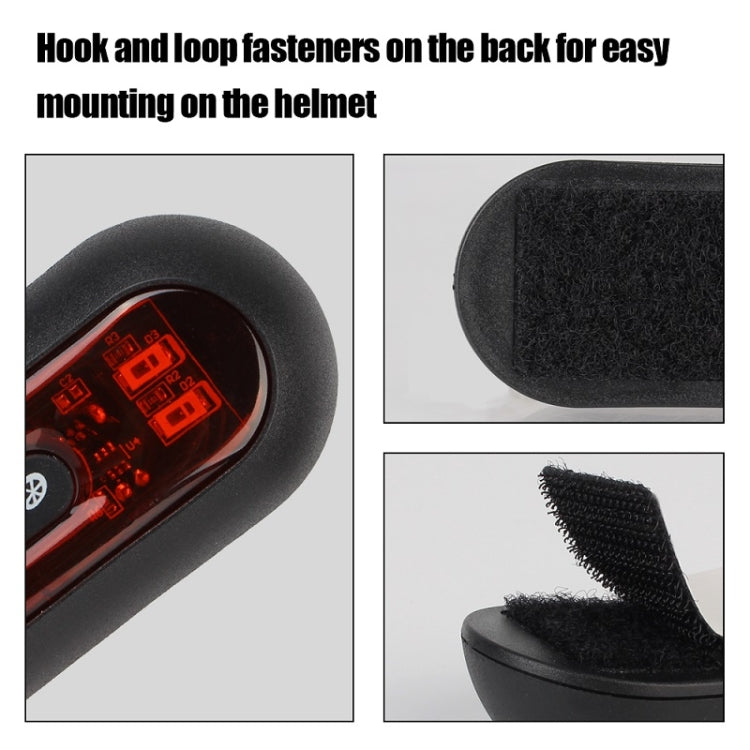 Motorbike Helmet Warning Light USB Rechargeable Waterproof Tail Light, Specification: 4 Beads B Model - Signal Lights by PMC TechLife | Online Shopping South Africa | PMC TechLife | Buy Now Pay Later Mobicred