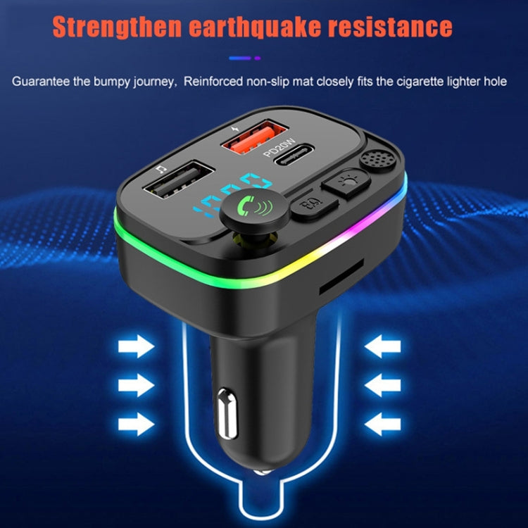 P4-QC3.0 Car MP3 Bluetooth Hands-free Player Car FM Transmitter - Bluetooth Car Kits by PMC TechLife | Online Shopping South Africa | PMC TechLife | Buy Now Pay Later Mobicred