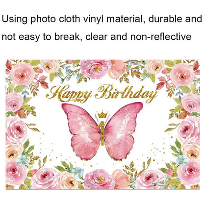 1.5m X 1m Butterfly Pattern Photography Backdrop Birthday Party Decoration Background Cloth(MDN11756) - Birthday Party by PMC Jewellery | Online Shopping South Africa | PMC Jewellery