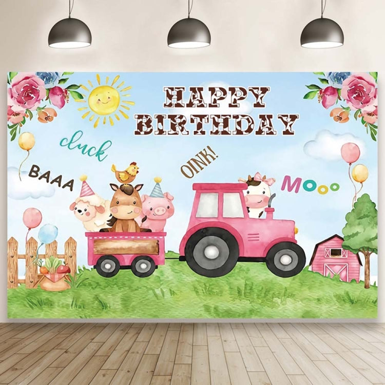 1.5m X 1m Cartoon Farm Animals Photography Backdrop Birthday Party Background Decoration(MDN14097) - Birthday Party by PMC Jewellery | Online Shopping South Africa | PMC Jewellery