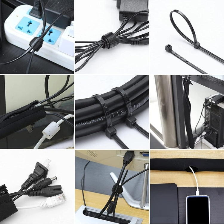 5 In 1  Cord Management Organizer Kit Cable Sleeve With Zipper Cable Clip - Cable Organizer by PMC Jewellery | Online Shopping South Africa | PMC Jewellery | Buy Now Pay Later Mobicred