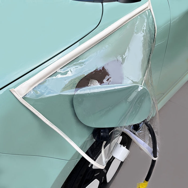 Electric Vehicle Charging Port Magnetic Transparent Rain Cover(White) - Waterproof Covers by PMC TechLife | Online Shopping South Africa | PMC TechLife