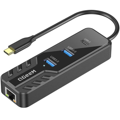 QGeeM UH04-8 Type-C Multifunctional Docking Station HUB To HDMI/RJ45 2.5G Expander(4 In 1) - USB HUB by QGeeM | Online Shopping South Africa | PMC Jewellery | Buy Now Pay Later Mobicred