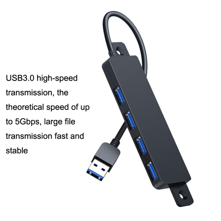 HS080-R USB3.0 60cm 4 Ports Collection High Speed HUB Extensors - USB 3.0 HUB by PMC Jewellery | Online Shopping South Africa | PMC Jewellery | Buy Now Pay Later Mobicred