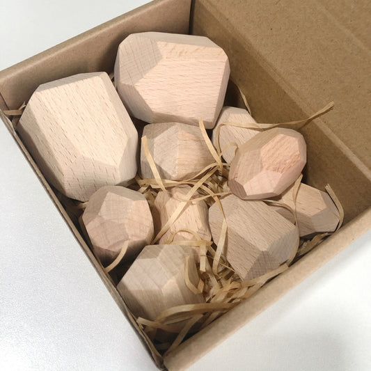 10 Grains Beech Original Color Children Early Teachings Stack Stone Building Blocks Wood Stack Stone Toys - Building Blocks by PMC Jewellery | Online Shopping South Africa | PMC Jewellery | Buy Now Pay Later Mobicred