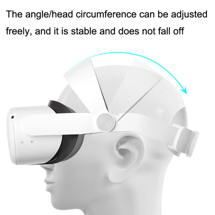 For Oculus Quest 2 VR SHINECON OS01 Adjustable All -In -One Head Strap VR Accessories(White) - VR Accessories by PMC TechLife | Online Shopping South Africa | PMC TechLife | Buy Now Pay Later Mobicred