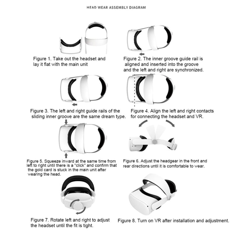 For Oculus Quest 2 VR SHINECON OS01 Adjustable All -In -One Head Strap VR Accessories(White) - VR Accessories by PMC TechLife | Online Shopping South Africa | PMC TechLife | Buy Now Pay Later Mobicred