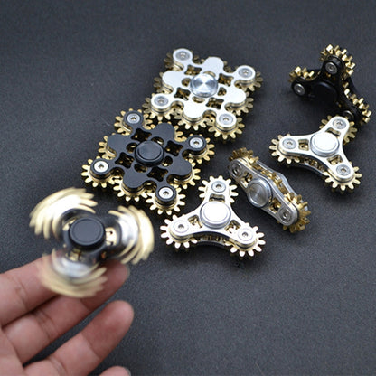 Four Gear Silver Linkage Fidget Spinner Decompression Toy - Spinning Toys by PMC Jewellery | Online Shopping South Africa | PMC Jewellery | Buy Now Pay Later Mobicred