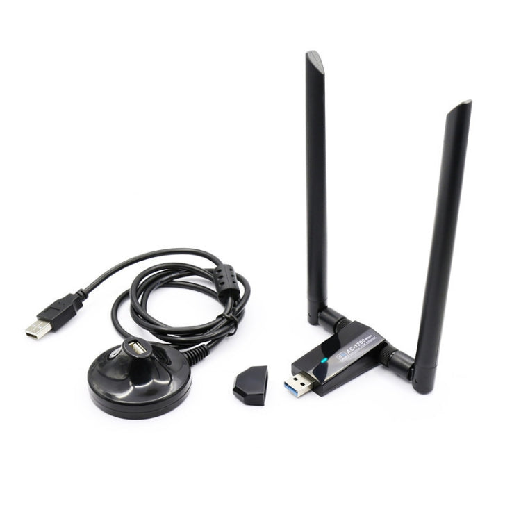 1200m Wireless Network Card 802.11AC USB3.0 Dual Frequency 2.4G/5.8G WiFi Receiver - USB Network Adapter by PMC Jewellery | Online Shopping South Africa | PMC Jewellery | Buy Now Pay Later Mobicred