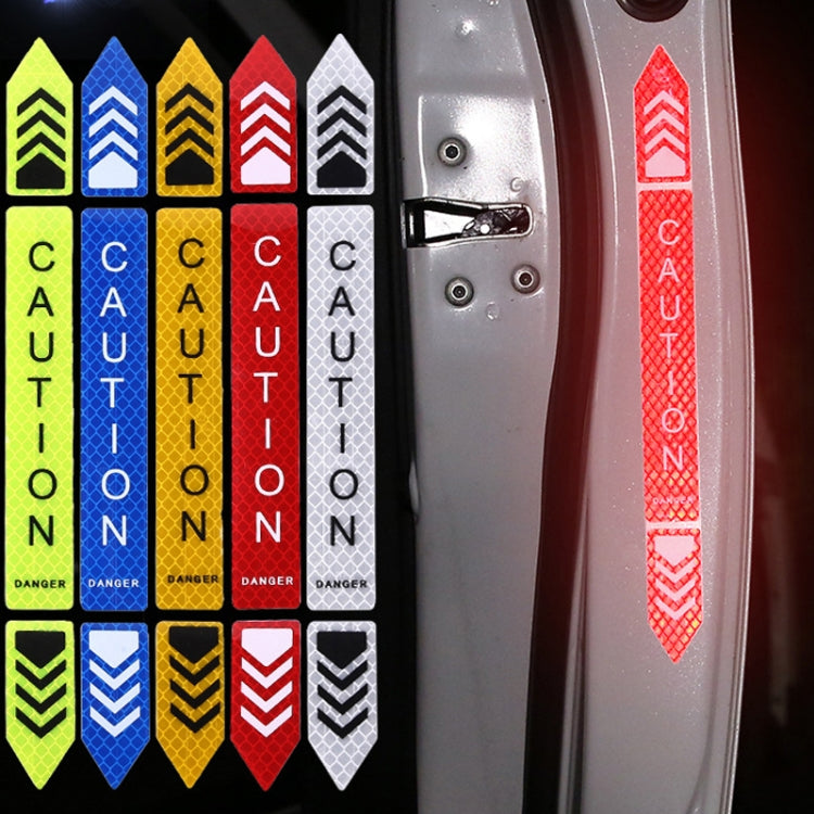 5sets Car Opening Door Anti-Collision Safety Warning Reflector(Fluorescent Green) - Warning Sticker by PMC TechLife | Online Shopping South Africa | PMC TechLife | Buy Now Pay Later Mobicred