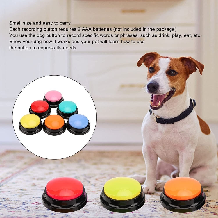 Pet Communication Button Dog Vocal Box Recording Vocalizer, Style: Recording Model(Orange) - Training Aids by PMC Jewellery | Online Shopping South Africa | PMC Jewellery | Buy Now Pay Later Mobicred