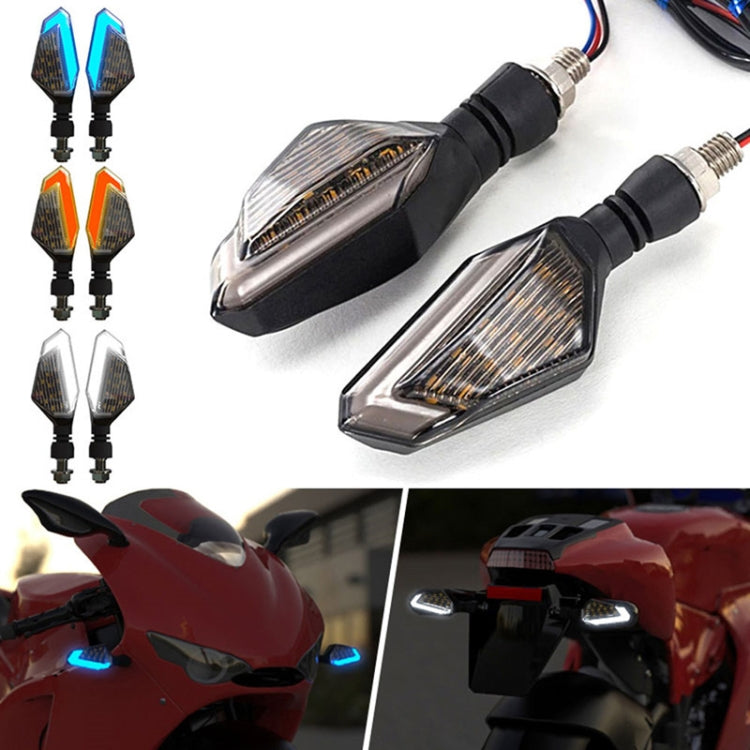 MK-236 4pcs 22LED Motorcycle V Line Two Color Turning Light Signal Angle Light(Yellow White) - Turn Signal by PMC Jewellery | Online Shopping South Africa | PMC Jewellery | Buy Now Pay Later Mobicred