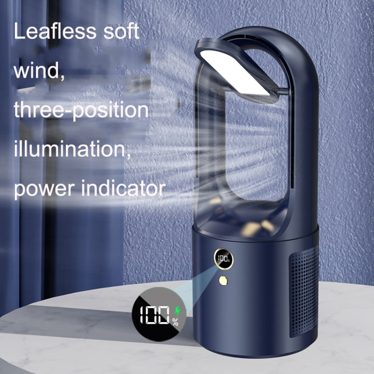 X25 Iron Gray Student Dormitory Bedside Small USB Charging Platform Light Desktop Bladeless Quiet Fan - Electric Fans by PMC Jewellery | Online Shopping South Africa | PMC Jewellery | Buy Now Pay Later Mobicred