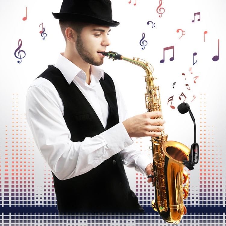 Saxophone Outdoor Performance Wireless Microphone Pickup(Black) - Wind Instruments by PMC TechLife | Online Shopping South Africa | PMC TechLife