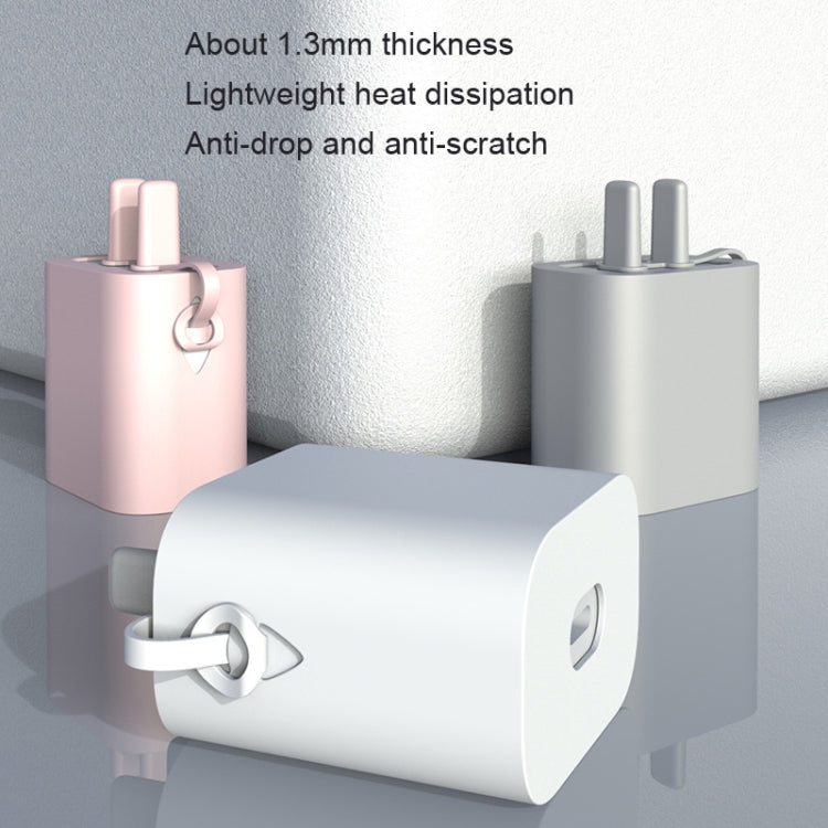 For Apple 5W AC01 Charger Silicone Protective Cover(White) - free shipping - PMC Jewellery - Order now!