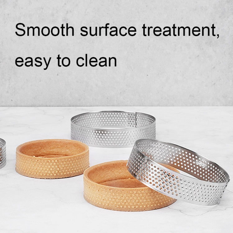 BN1006 Stainless Steel Mousse Circle Thickened Perforated Cake Mold DIY Baking Tools, Specification: Round 3.5 inches - Food Molds by PMC Jewellery | Online Shopping South Africa | PMC Jewellery