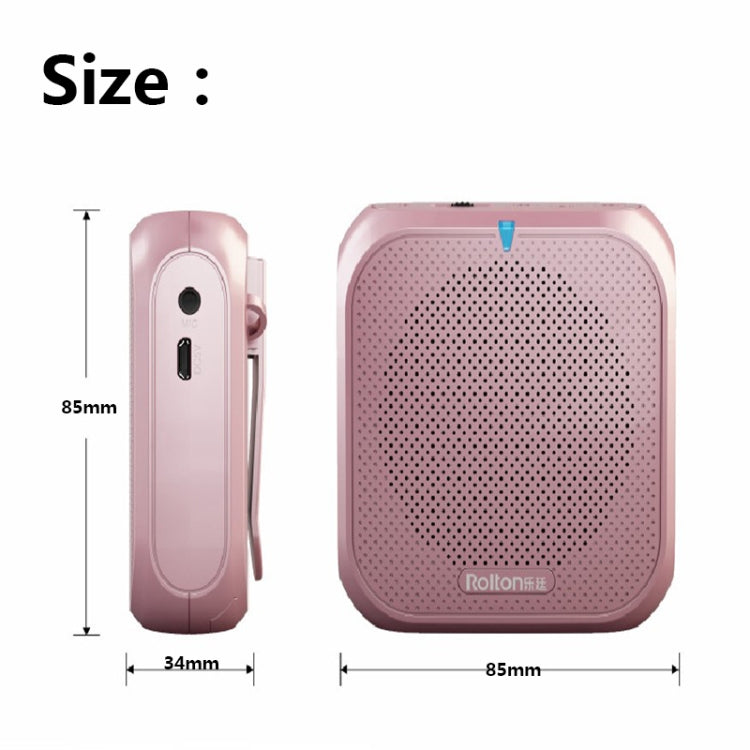 Rolton K400 Mini Audio Speaker Megaphone Voice Amplifier  Support FM Radio TF MP3(White) - Microphone by Rolton | Online Shopping South Africa | PMC TechLife | Buy Now Pay Later Mobicred