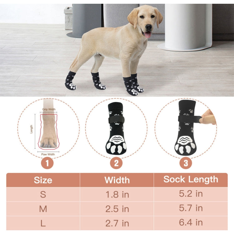 4pcs Dog Knitted Breathable Footwear Outdoor Non-slip Pet Socks, Size: M(Red) - Socks by PMC Jewellery | Online Shopping South Africa | PMC Jewellery