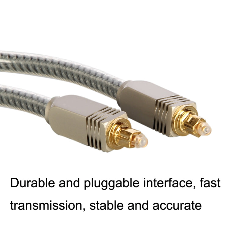 EMK YL/B Audio Digital Optical Fiber Cable Square To Square Audio Connection Cable, Length: 1m(Transparent Gray) - free shipping - PMC Jewellery - Order now!