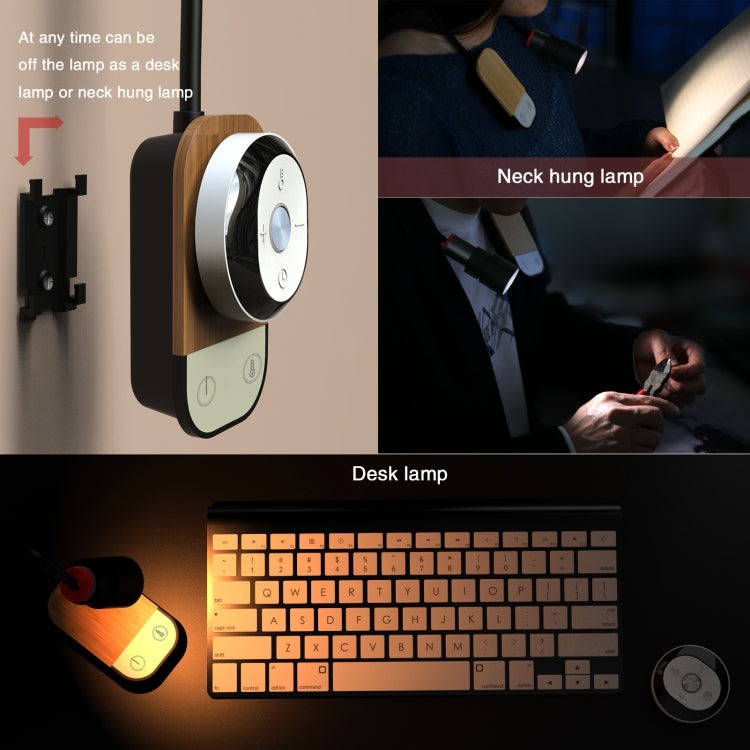 2700-6500K LED Bedside Table Lamp Eye Protection Magnetic Suction Night Light Wall Lamp(Black) - Desk Lamps by PMC Jewellery | Online Shopping South Africa | PMC Jewellery | Buy Now Pay Later Mobicred