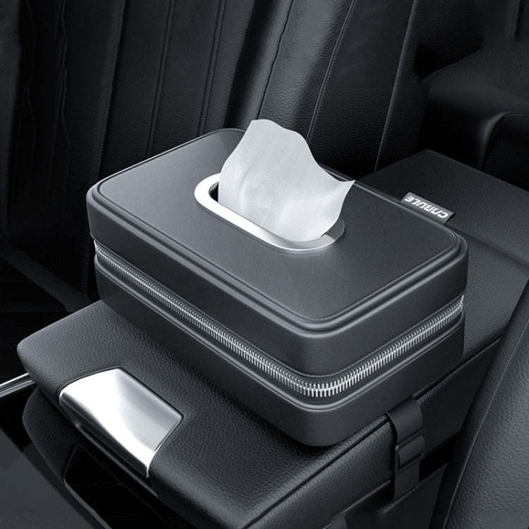 Car Sunshade Board Seat Back Tissue Box Multi-functional Elastic Belt Leather Paper Box(Black) - Tissue Boxes by PMC TechLife | Online Shopping South Africa | PMC TechLife | Buy Now Pay Later Mobicred