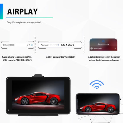 A3135 7 Inches HD Wired Smart Screen With Wireless CarPlay + Android Auto + Android Without Camera - Car MP3 & MP4 & MP5 by PMC Jewellery | Online Shopping South Africa | PMC Jewellery | Buy Now Pay Later Mobicred