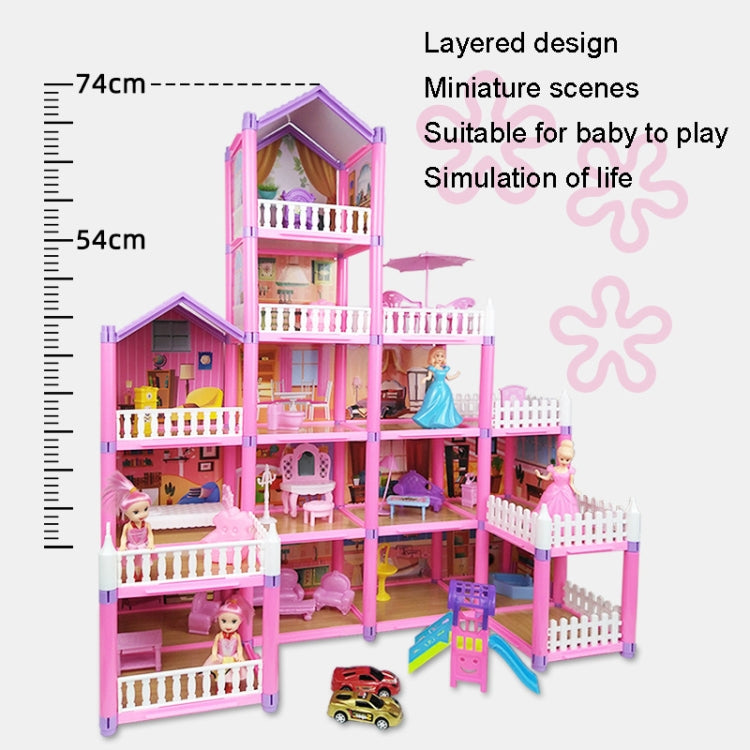 DSJ55-B 214pcs/set Children Passing Domestic Toy Doll House Princess Castle Set Simulation Disguise House - Pretend Play Toys by PMC Jewellery | Online Shopping South Africa | PMC Jewellery