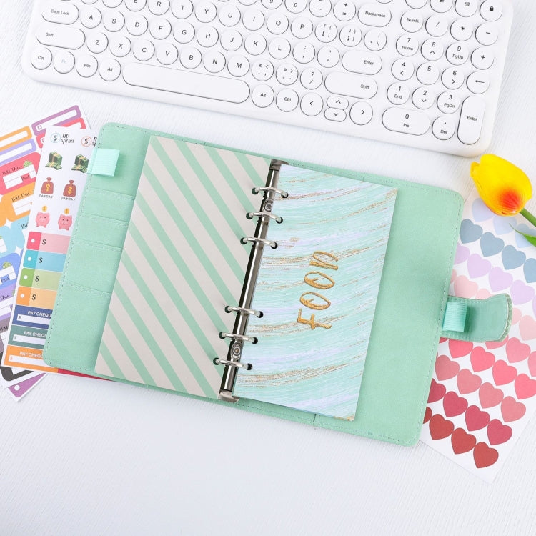 A6 Crocodile Pattern PU Leather Loose-Leaf Binder Budget Notebook Cash Envelope Organizer(Pink) - Notebooks by PMc TechLife | Online Shopping South Africa | PMc TechLife | Buy Now Pay Later Mobicred