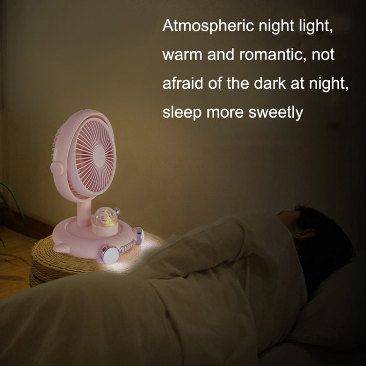 Household Cute Pet Fan USB Desktop Night Light Fan(Apricot) - Electric Fans by PMC Jewellery | Online Shopping South Africa | PMC Jewellery | Buy Now Pay Later Mobicred