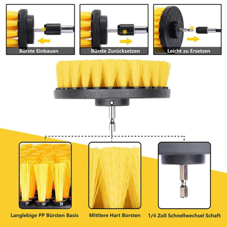 8 In 1 Electric Drill Crevice Cleaning Brush Car Wash Tool Set, Size: B Model(Yellow) - Car washing supplies by PMC TechLife | Online Shopping South Africa | PMC TechLife | Buy Now Pay Later Mobicred