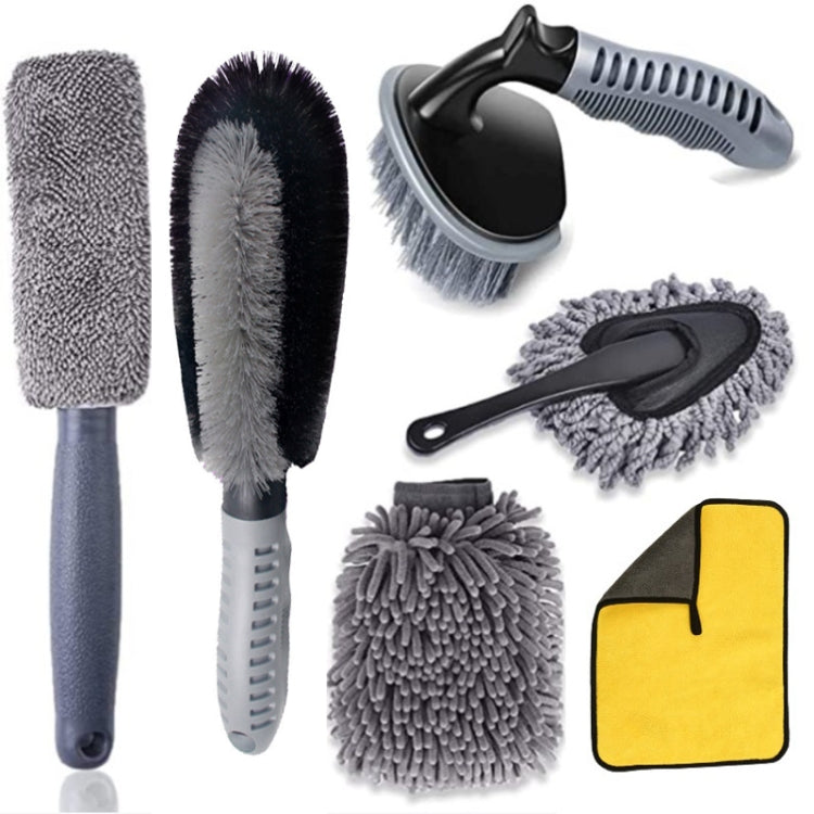 6pcs/Set Gloves Dusting Tire Brush Car Cleaning Brush Set(B Model) - Car washing supplies by PMC TechLife | Online Shopping South Africa | PMC TechLife | Buy Now Pay Later Mobicred