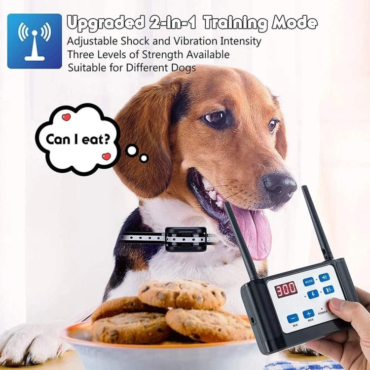 Outdoor Wireless Electronic Pet Fence Night Reflective Collar, Specification: One for Two(US Plug) - Training Aids by PMC TechLife | Online Shopping South Africa | PMC TechLife | Buy Now Pay Later Mobicred