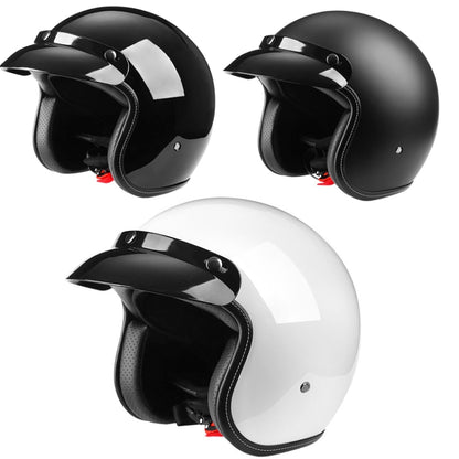 BYB 701 All Seasons Retro Motorcycle Helmet, Size: XXL(Bright White) - Helmets by BYB | Online Shopping South Africa | PMC Jewellery | Buy Now Pay Later Mobicred