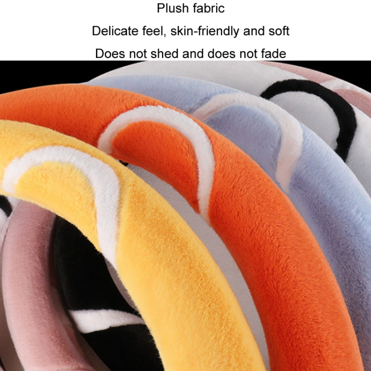 Car Steering Wheel Cartoon Short Fluff Handle Cover, Size: 38cm(Red Round) - Seat Belts & Padding by PMC TechLife | Online Shopping South Africa | PMC TechLife | Buy Now Pay Later Mobicred