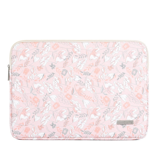 G4-01 15 Inch Laptop Liner Bag PU Leather Printing Waterproof Protective Cover(Light Pink) - 15 inch by PMC Jewellery | Online Shopping South Africa | PMC Jewellery | Buy Now Pay Later Mobicred