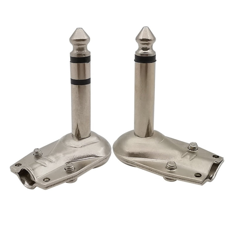 10pcs 6.35mm Right Angle Guitar Plug Audio Microphone Amplifier Connector, Specification: Mono - Microphone Audio Cable & Connector by PMC TechLife | Online Shopping South Africa | PMC TechLife