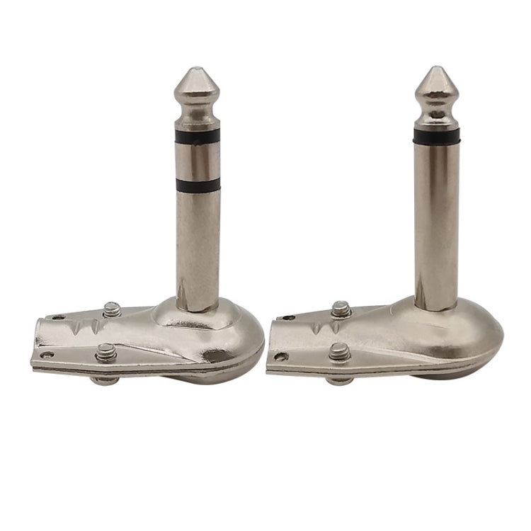 10pcs 6.35mm Right Angle Guitar Plug Audio Microphone Amplifier Connector, Specification: Mono - Microphone Audio Cable & Connector by PMC TechLife | Online Shopping South Africa | PMC TechLife