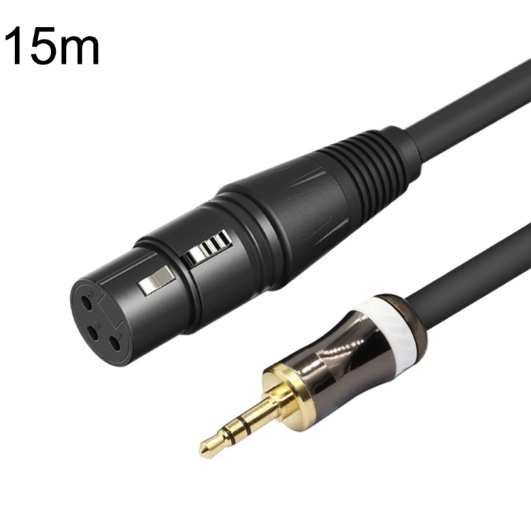 3.5mm To Caron Female Sound Card Microphone Audio Cable, Length: 15m - Microphone Audio Cable & Connector by PMC Jewellery | Online Shopping South Africa | PMC Jewellery | Buy Now Pay Later Mobicred