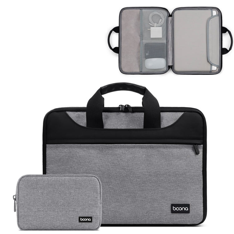 Baona BN-I003 Oxford Cloth Full Open Portable Waterproof Laptop Bag, Size: 11/12 inches(Gray+Power Bag) - 10 - 11 inch by Baona | Online Shopping South Africa | PMC Jewellery | Buy Now Pay Later Mobicred